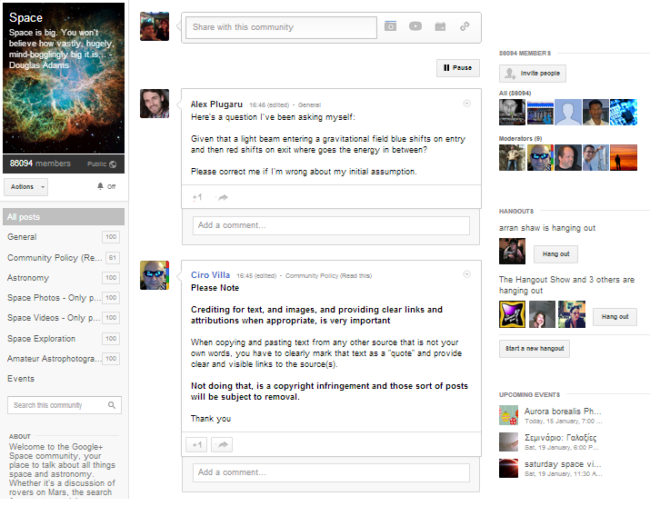 elements of google pt 4 - communities individual page